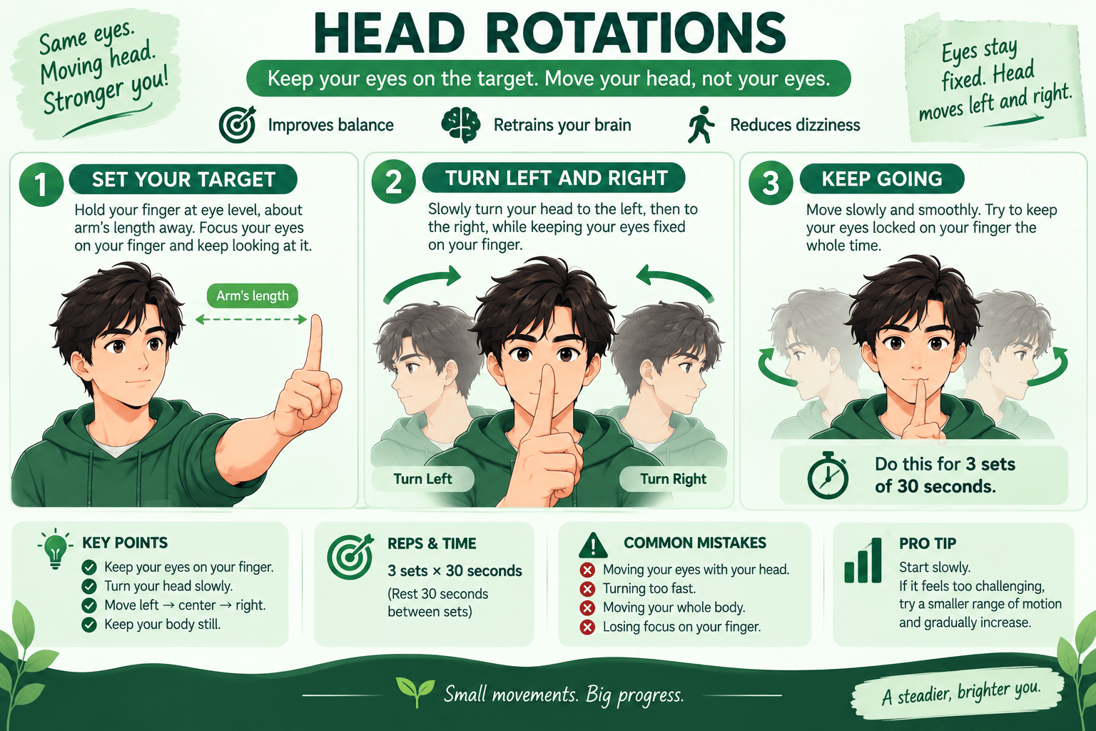 Head Rotations VOR exercise