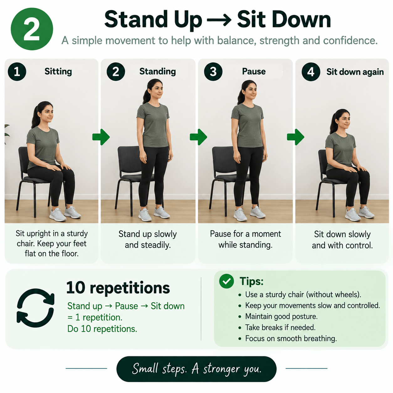 Stand Up and Sit Down exercise